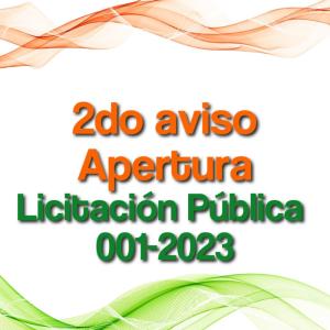 Segundo aviso. Apertura del proceso de selección de contratista